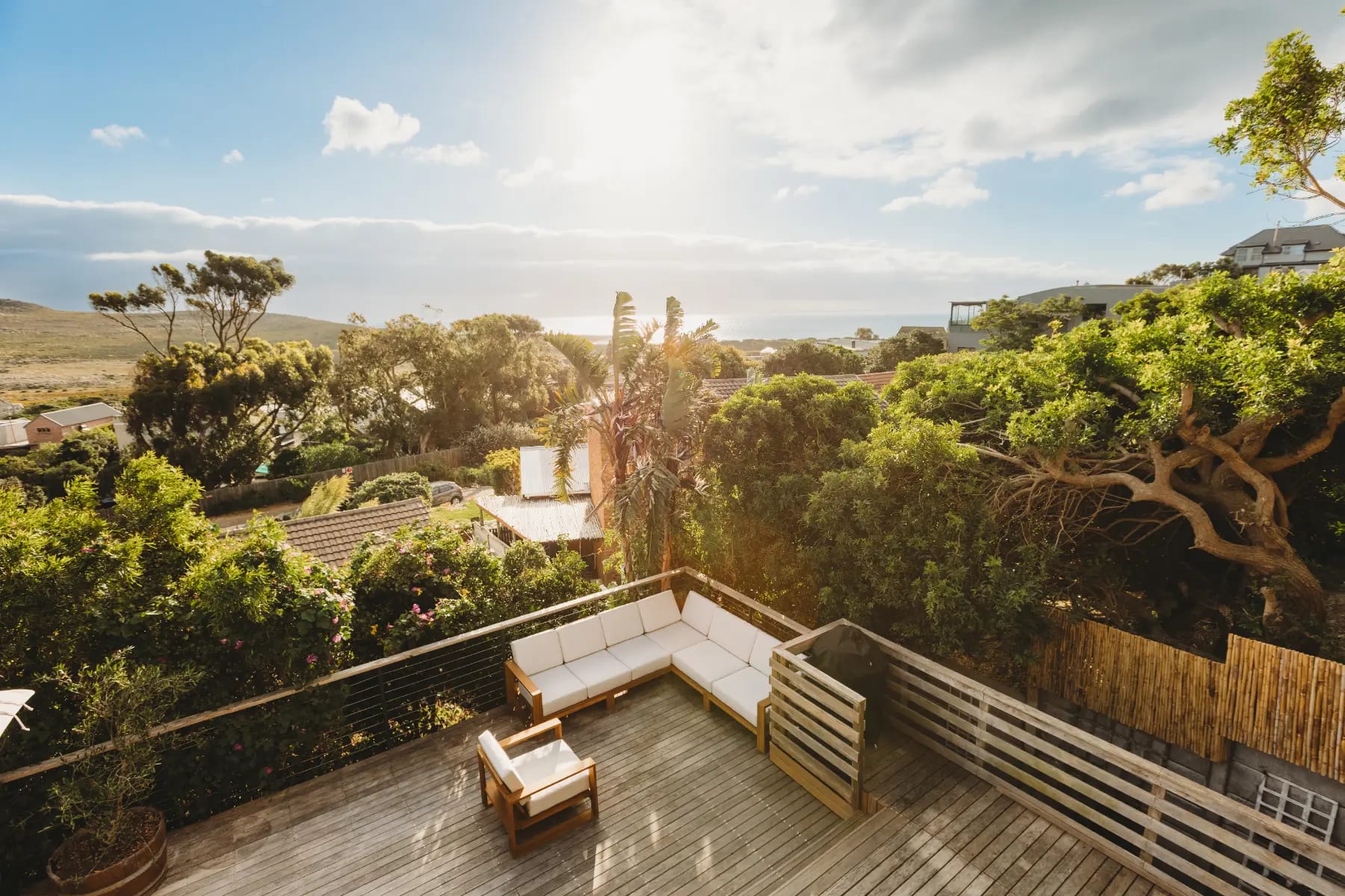 Sea view from property